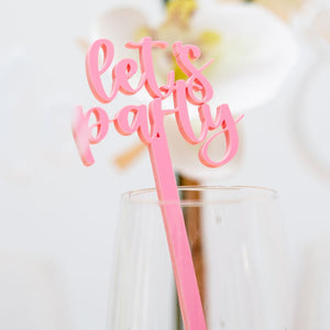 Bachelorette hen party acrylic drink stirrers