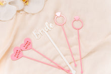 Load image into Gallery viewer, Bachelorette hen party acrylic drink stirrers