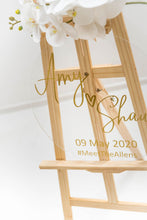 Load image into Gallery viewer, Circle acrylic sign wedding signage