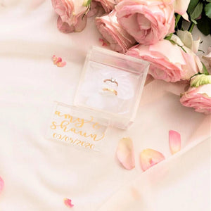 Custom acrylic ring boxes wedding ring box