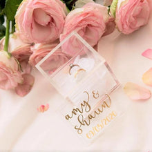 Load image into Gallery viewer, Custom acrylic ring boxes wedding ring box
