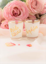 Load image into Gallery viewer, Custom Bridal Party Shot Glasses Shooter glass