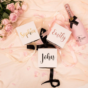 Godparent Proposal Box with stemless wine glass