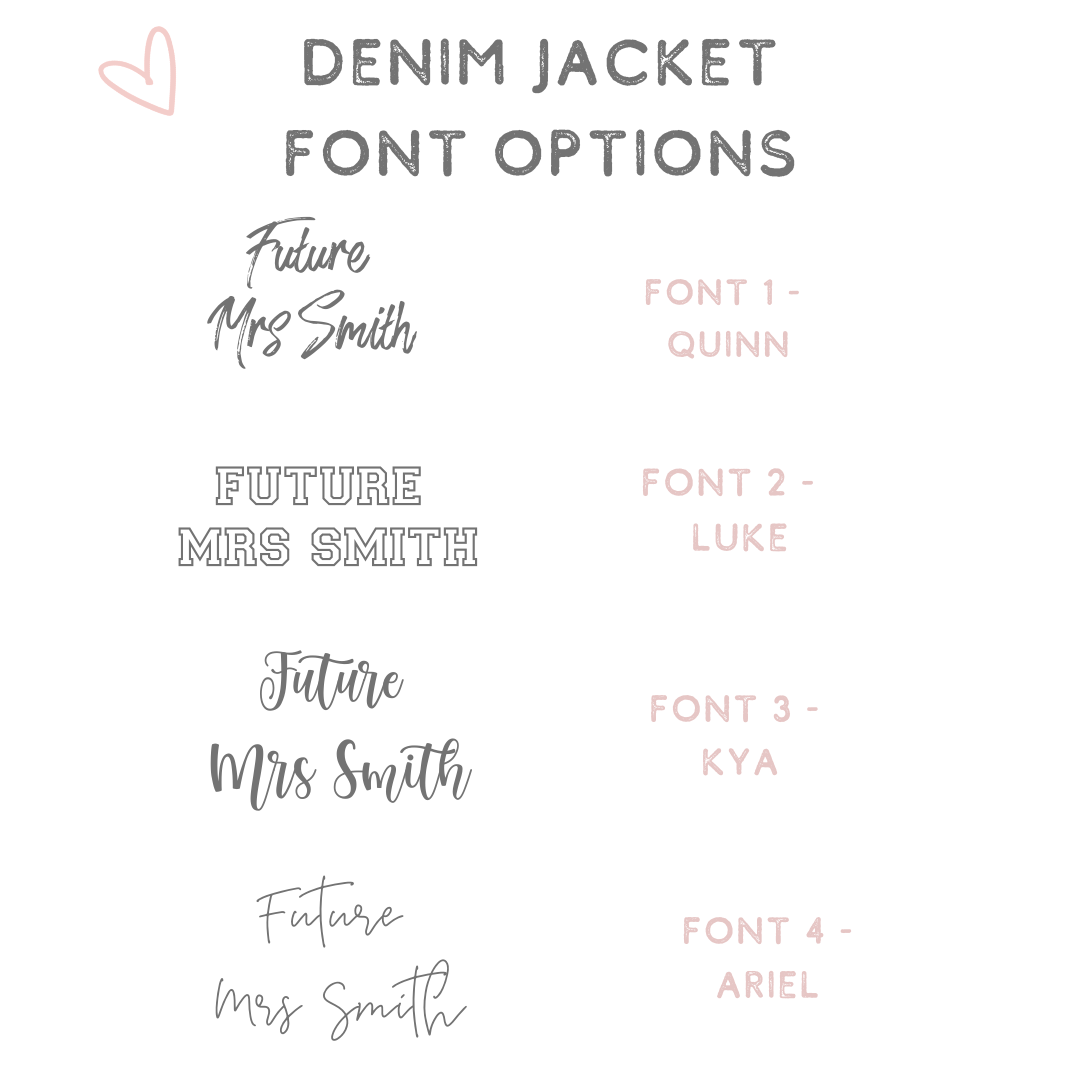 Personalised Denim Jackets – Champagne Occasions