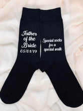 Load image into Gallery viewer, Father of the Bride socks, personalised socks and gift for Father of the Bride