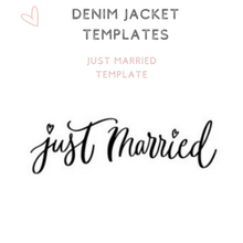 Load image into Gallery viewer, Just Married template custom text denim jacket bridal jacket