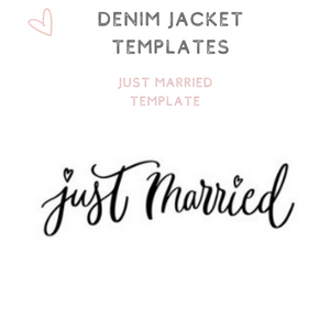 Just Married template custom text denim jacket bridal jacket