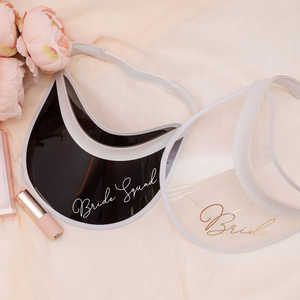 personalized retro sun visor bride bridesmaid