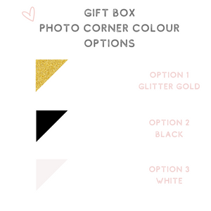 Photo gift box corner colour options