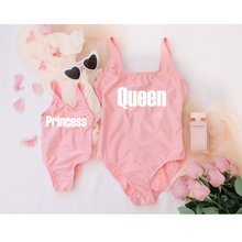 Load image into Gallery viewer, Queen Princess matching mom and daughter baby swimsuits