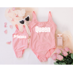 Queen Princess matching mom and daughter baby swimsuits