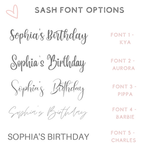 Custom sash font oprions