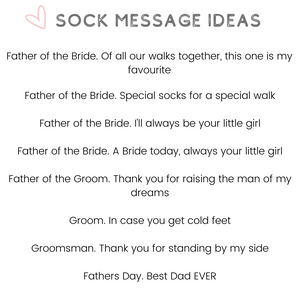 Personalized socks message ideas