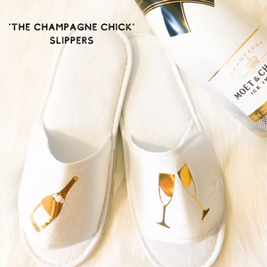 Champagne slippers