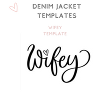Load image into Gallery viewer, Wifey template custom text denim jacket bridal jacket