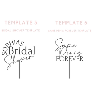 acrylic custom cake topper options