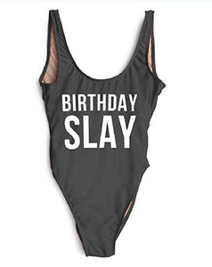 Birthday Slay swimsuit, customized birthday swimsuit