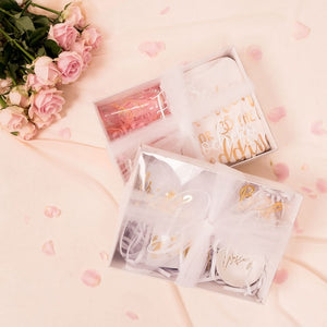 Tulle Bow personalized clear hamper gift box