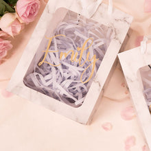 Load image into Gallery viewer, Marble Personalized Gift Bags with Clear Window