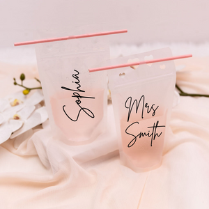Personalized custom party drink pouch