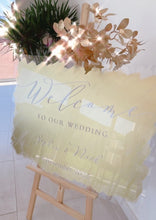 Load image into Gallery viewer, Gold painted acrylic sign 