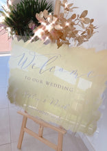 Load image into Gallery viewer, gold painted acrylic sign
