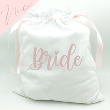 Load image into Gallery viewer, Custom text cotton drawstring bag pouch