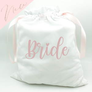 Custom text cotton drawstring bag pouch