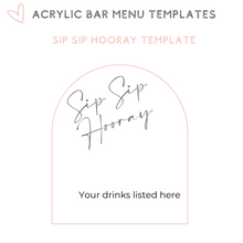 Load image into Gallery viewer, acrylic bar menu sign 