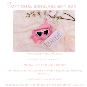 Personalised sunglasses gift box