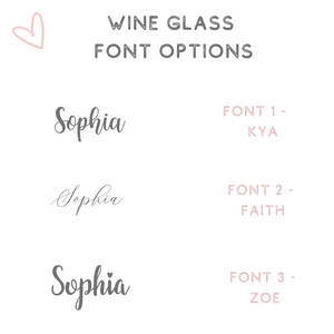 wine glass font options